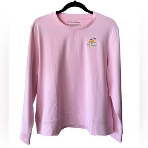 Peter Millar Birdie Sport Crewneck Sweatshirt BNP Paribas Pink Women XL NWT